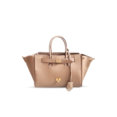 BALENCIAGA WOMEN'S BEL AIR SMALL IN LATTE 835614AB9D1000 (30*20*12cm)